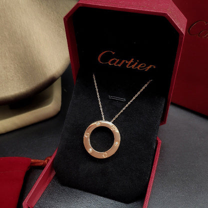 [Okajuri Jewelry] LOVE NECKLACE 16MM 3 DIAMONDS