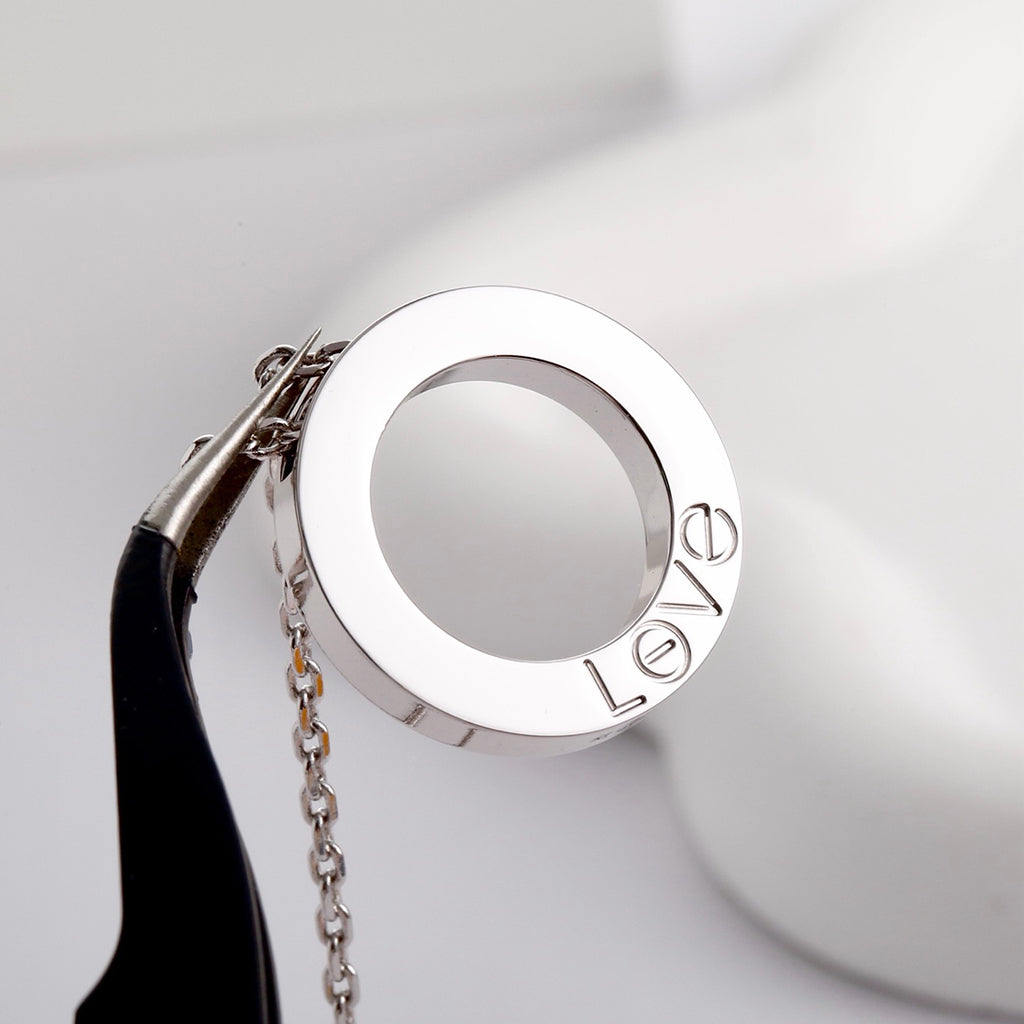 [Okajuri Jewelry] LOVE NECKLACE 16MM  FULL DIAMOND