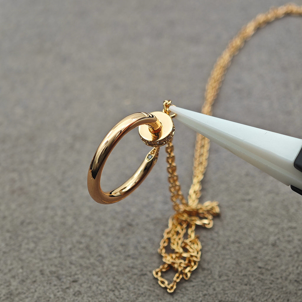 [Okajuri Jewelry] JUSTE NECKLACE HALF DIAMOND