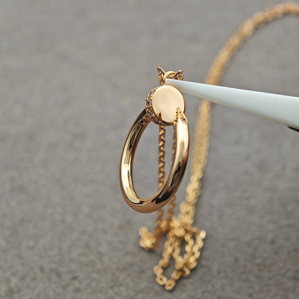 [Okajuri Jewelry] JUSTE NECKLACE HALF DIAMOND