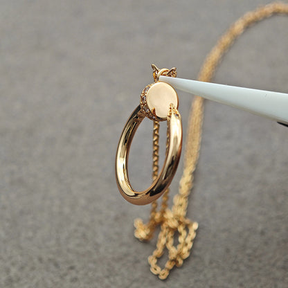 [Okajuri Jewelry] JUSTE NECKLACE HALF DIAMOND