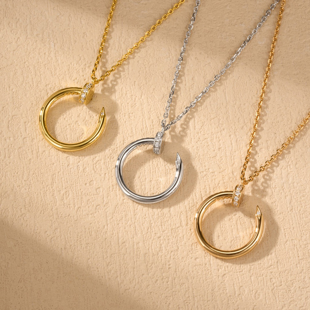 [Okajuri Jewelry] JUSTE NECKLACE HALF DIAMOND