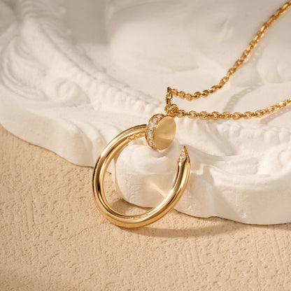 [Okajuri Jewelry] JUSTE NECKLACE HALF DIAMOND