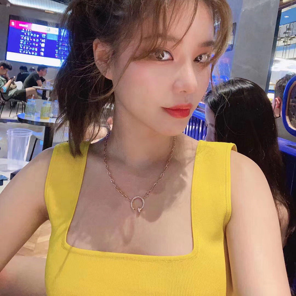 [Okajuri Jewelry] JUSTE NECKLACE FULL DIAMONDS