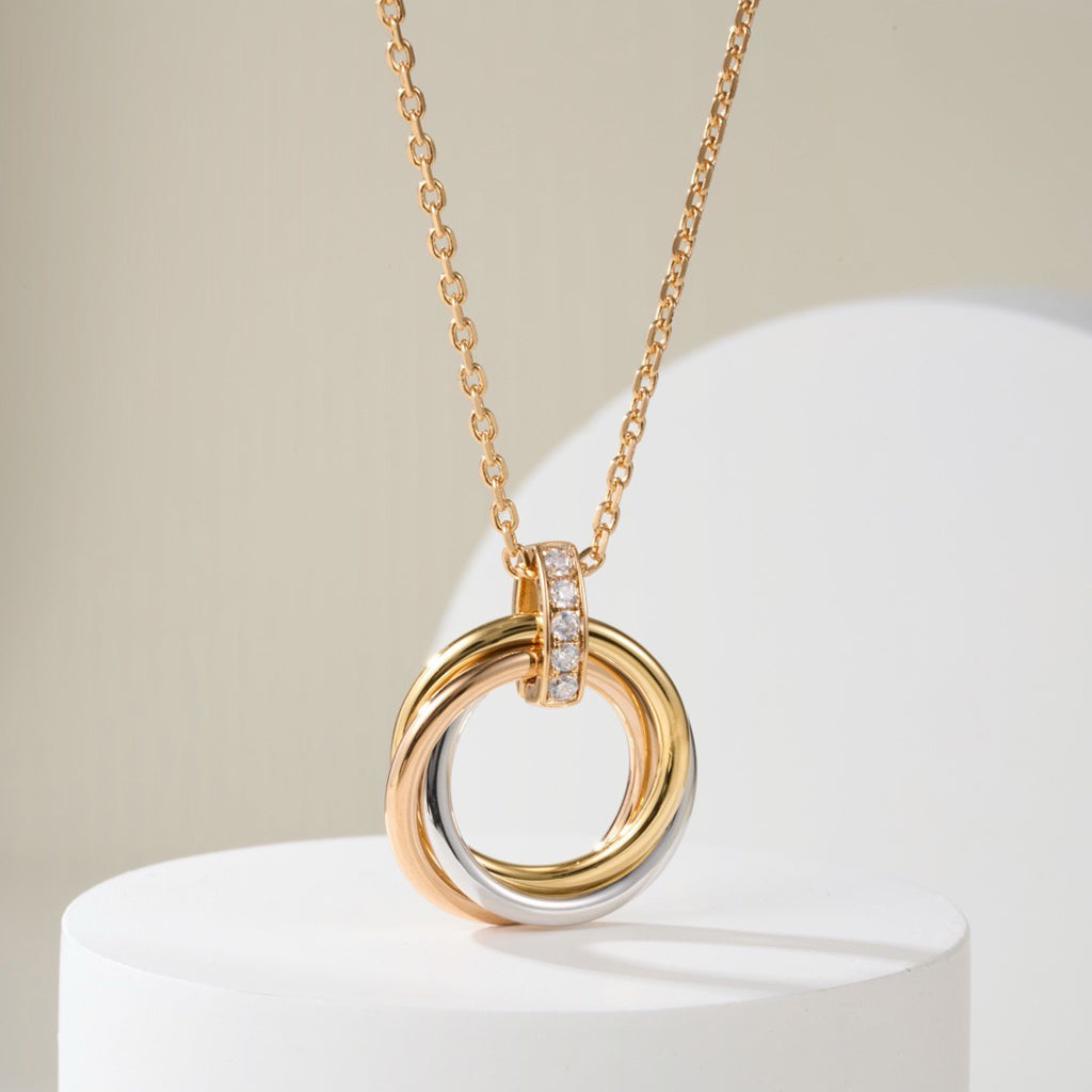 [Okajuri Jewelry] TRINITY MEDIUM  DIAMONDS NECKLACE