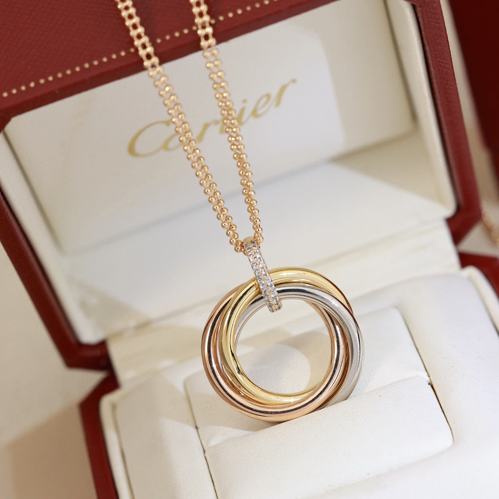 [Okajuri Jewelry] TRINITY MEDIUM  DIAMONDS NECKLACE