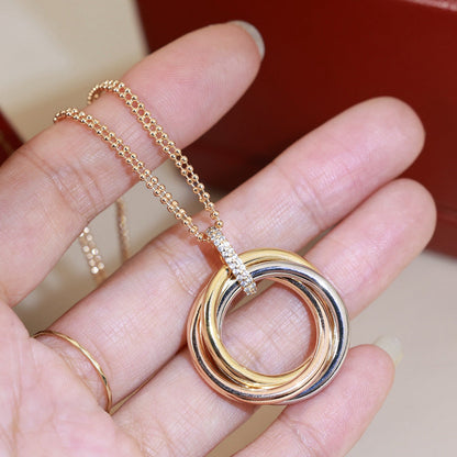 [Okajuri Jewelry] TRINITY MEDIUM  DIAMONDS NECKLACE