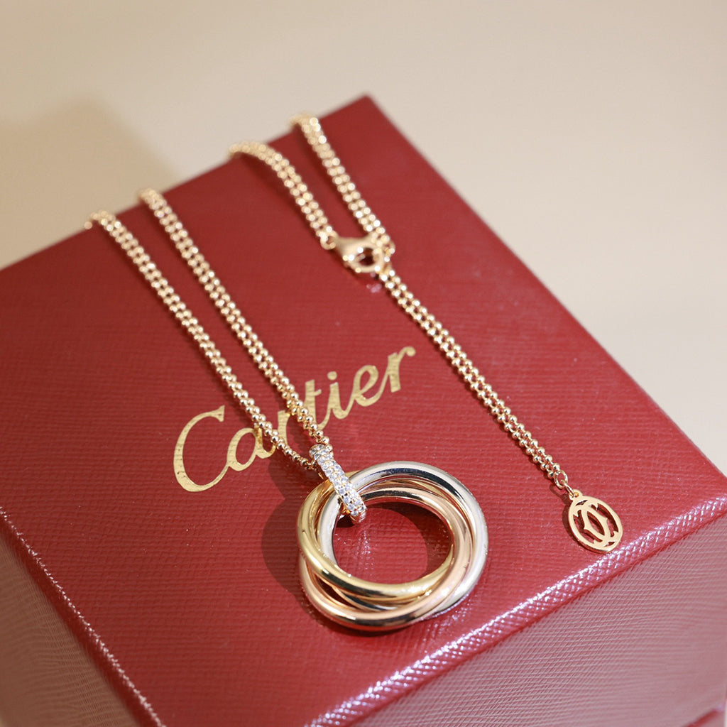 [Okajuri Jewelry] TRINITY MEDIUM  DIAMONDS NECKLACE