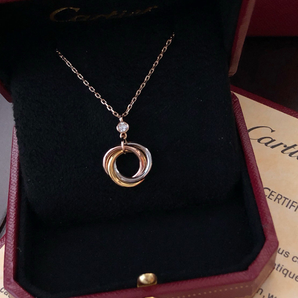 [Okajuri Jewelry] TRINITY  NECKLACE 1 DIAMOND