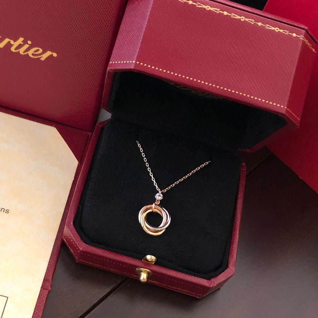 [Okajuri Jewelry] TRINITY  NECKLACE 1 DIAMOND