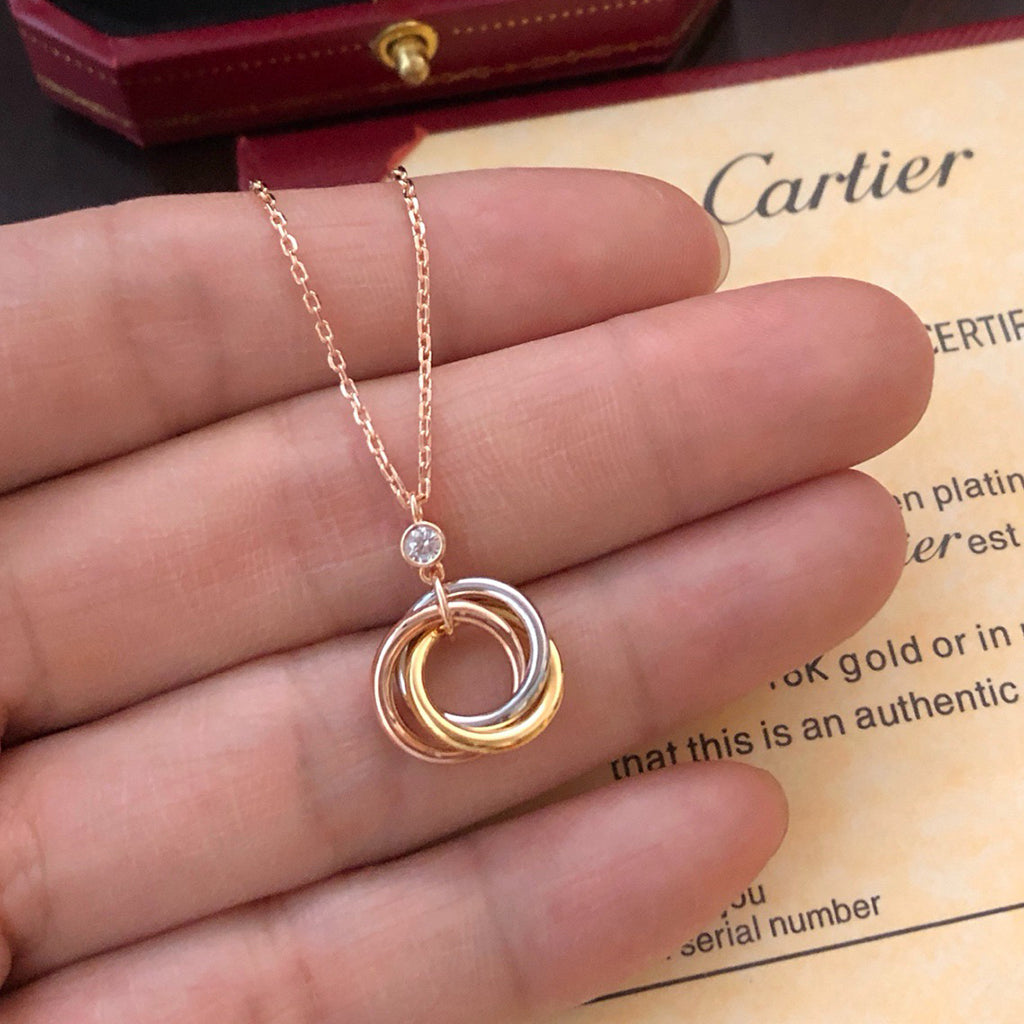[Okajuri Jewelry] TRINITY  NECKLACE 1 DIAMOND