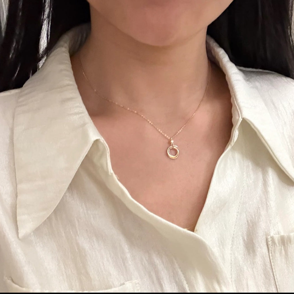 [Okajuri Jewelry] TRINITY  NECKLACE 1 DIAMOND