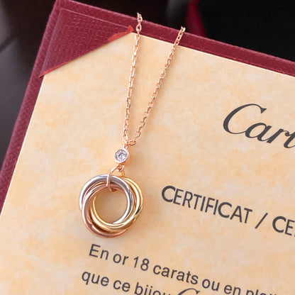 [Okajuri Jewelry] TRINITY  NECKLACE 1 DIAMOND