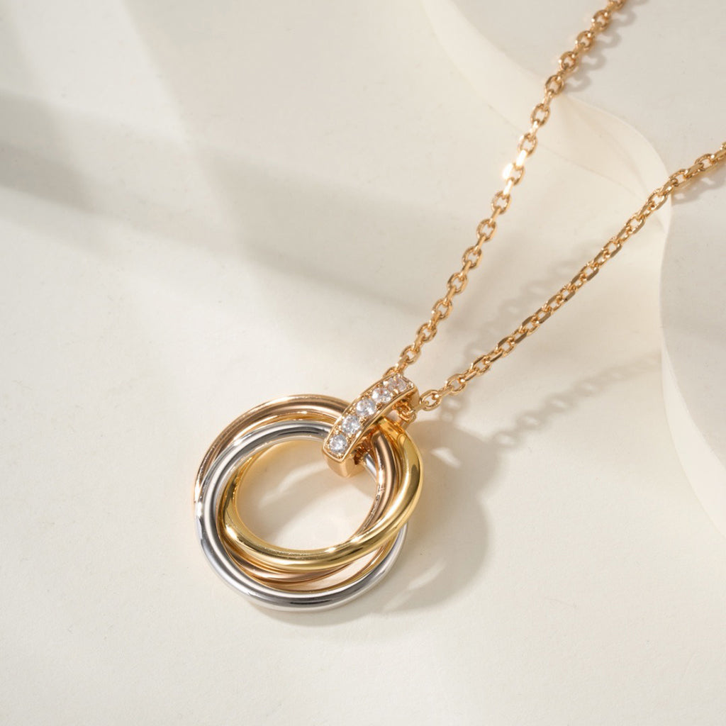 [Okajuri Jewelry] TRINITY MEDIUM  DIAMONDS NECKLACE