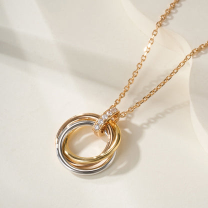[Okajuri Jewelry] TRINITY MEDIUM  DIAMONDS NECKLACE