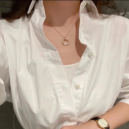 [Okajuri Jewelry] TRINITY MEDIUM  DIAMONDS NECKLACE