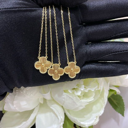 [Okajuri Jewelry]CLOVER 15MM LASER NECKLACE