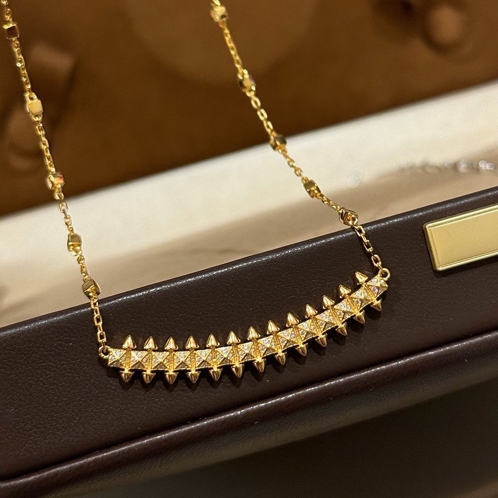 [Okajuri Jewelry] CLASH  SMALL FULL DIAMOND NECKLACE