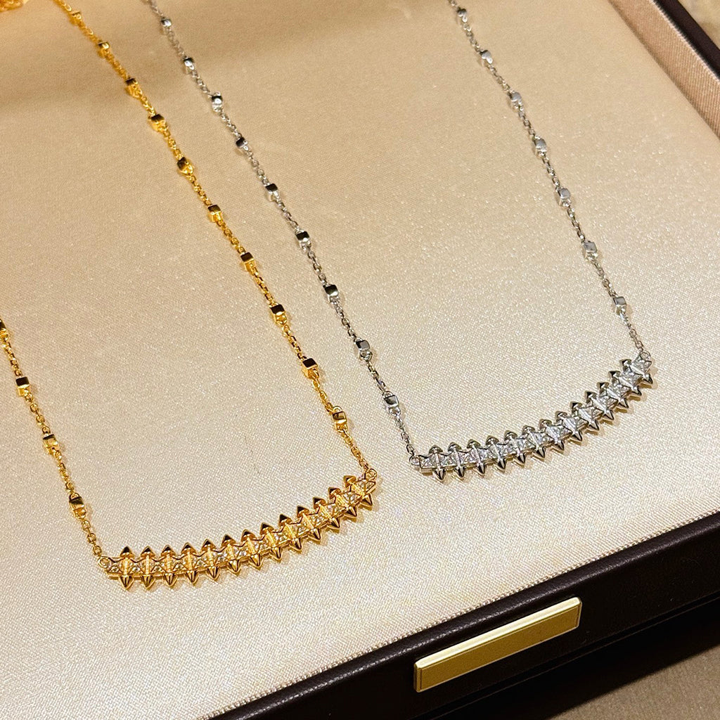 [Okajuri Jewelry] CLASH  SMALL FULL DIAMOND NECKLACE