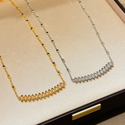 [Okajuri Jewelry] CLASH  SMALL FULL DIAMOND NECKLACE
