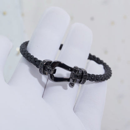 [Okajuri Jewelry]FORCE LARGE SERIES HORSESHOE BLACK SAMURAI BRACELET