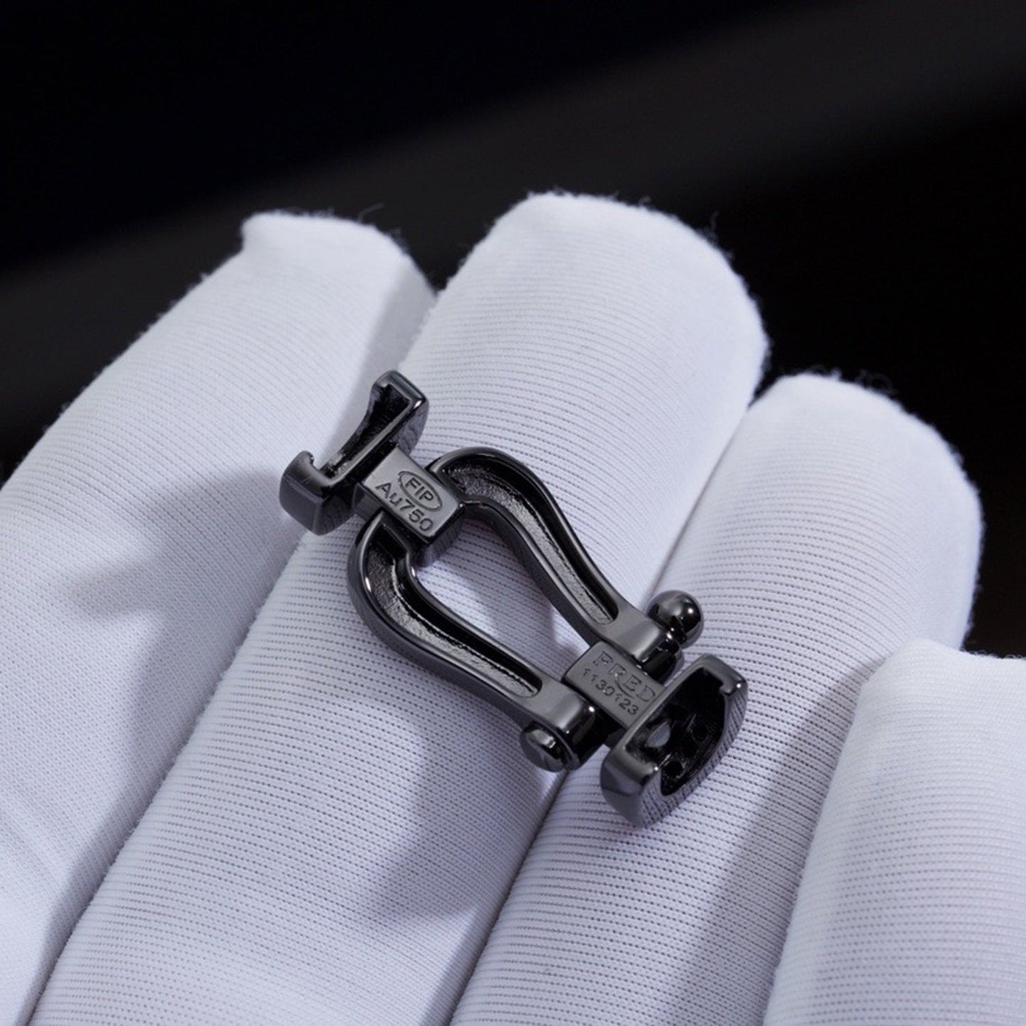 [Okajuri Jewelry] FORCE LARGE SERIES HORSESHOE BLACK SAMURAI BRACELET