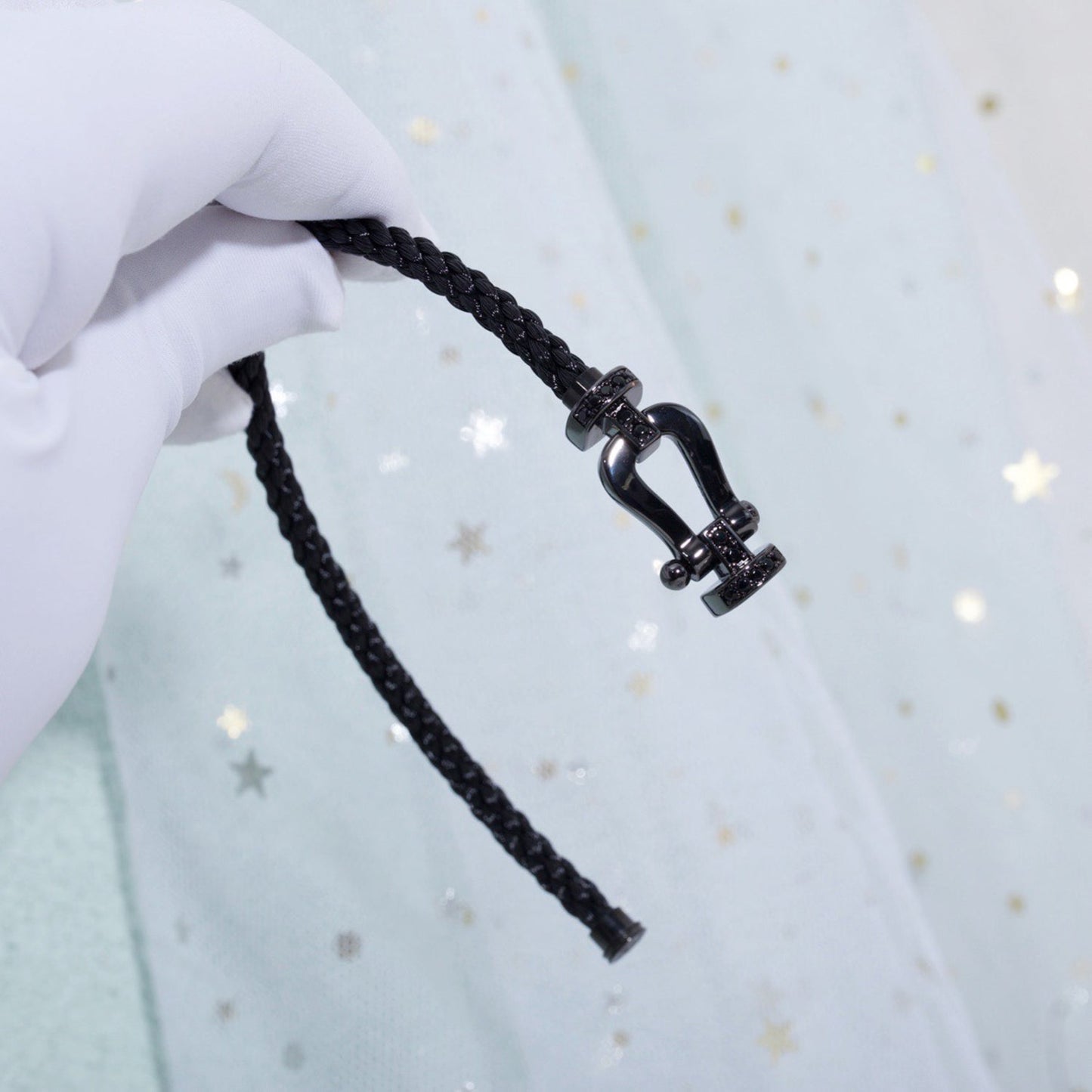 [Okajuri Jewelry] FORCE LARGE SERIES HORSESHOE BLACK SAMURAI BRACELET