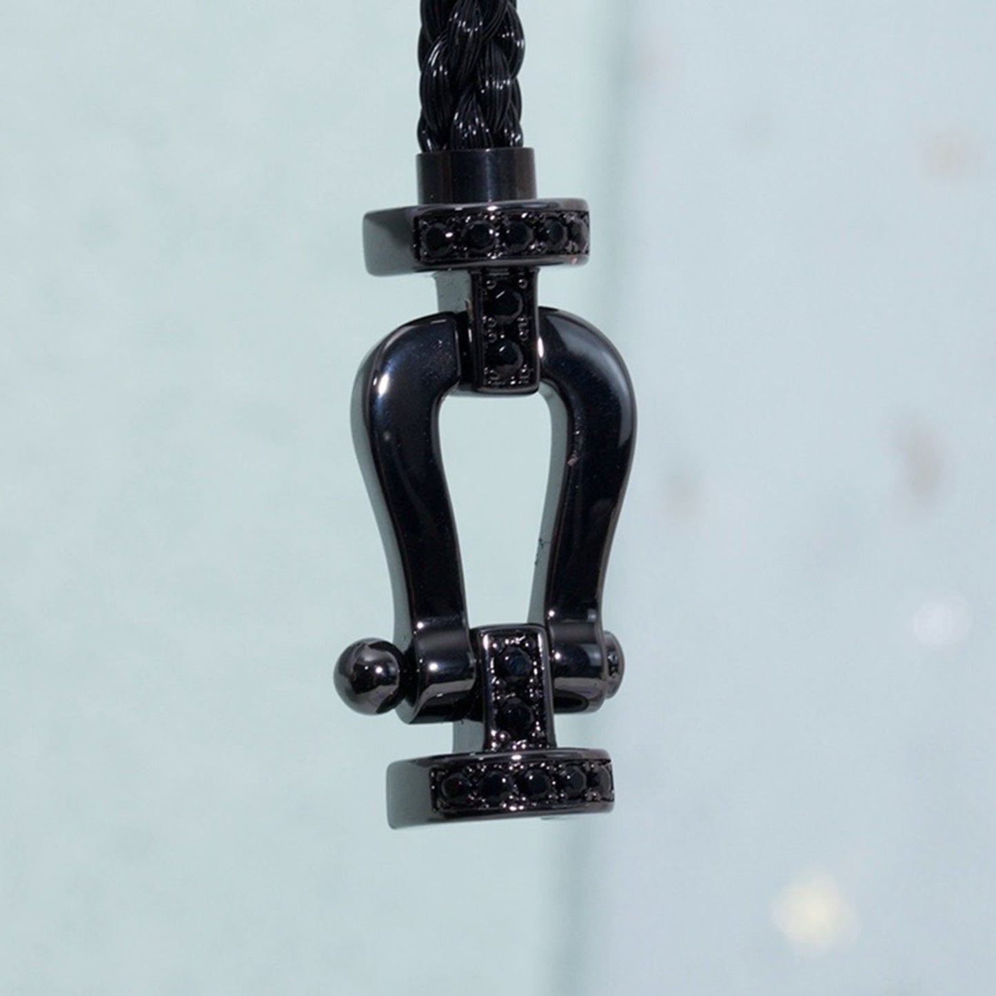 [Okajuri Jewelry] FORCE LARGE SERIES HORSESHOE BLACK SAMURAI BRACELET