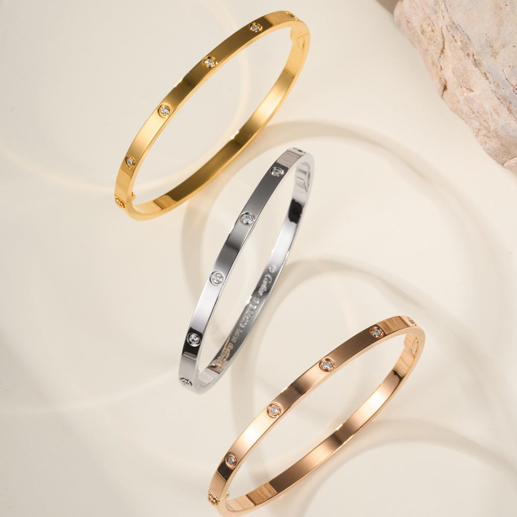 [Okajuri Jewelry] LOVE BRACELET 3.65MM 10 DIAMONDS