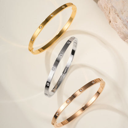 [Okajuri Jewelry] LOVE BRACELET 3.65MM 10 DIAMONDS