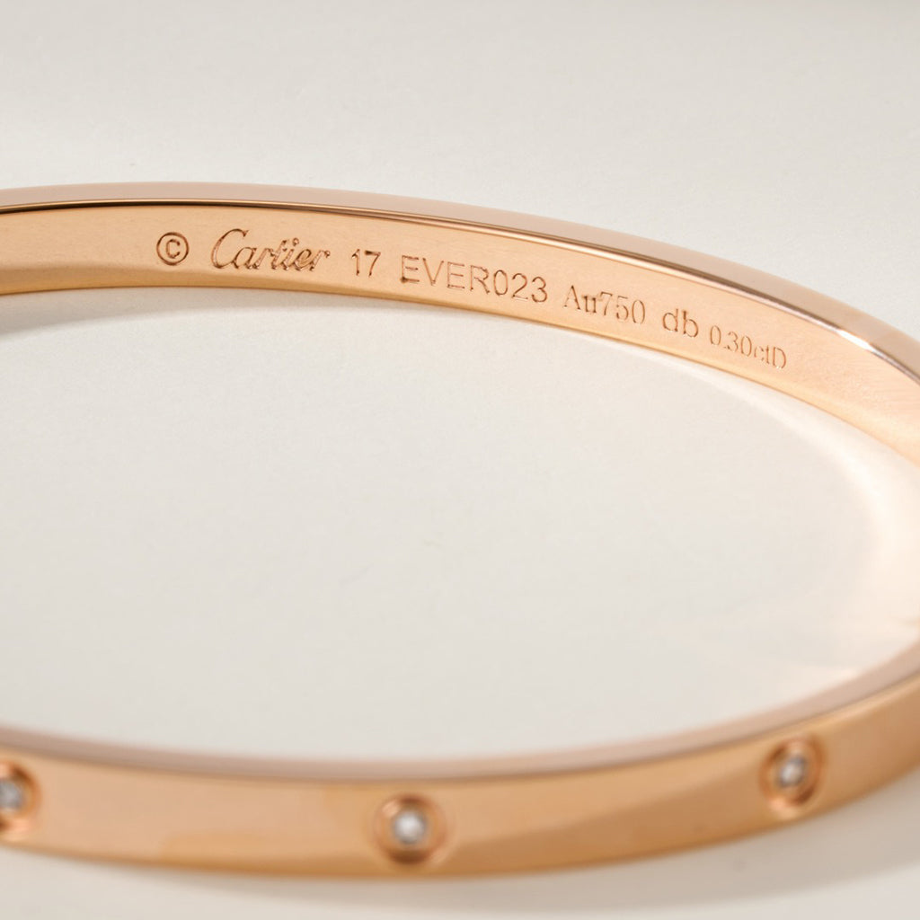 [Okajuri Jewelry] LOVE BRACELET 3.65MM 10 DIAMONDS