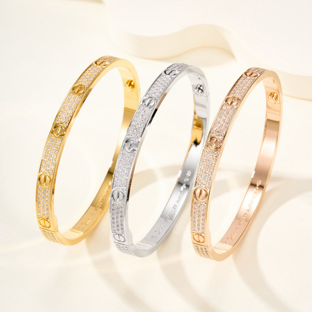[Okajuri Jewelry] LOVE BRACELET 4.8MM DIAMOND-PAVED