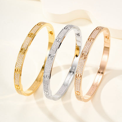 [Okajuri Jewelry] LOVE BRACELET 4.8MM DIAMOND-PAVED