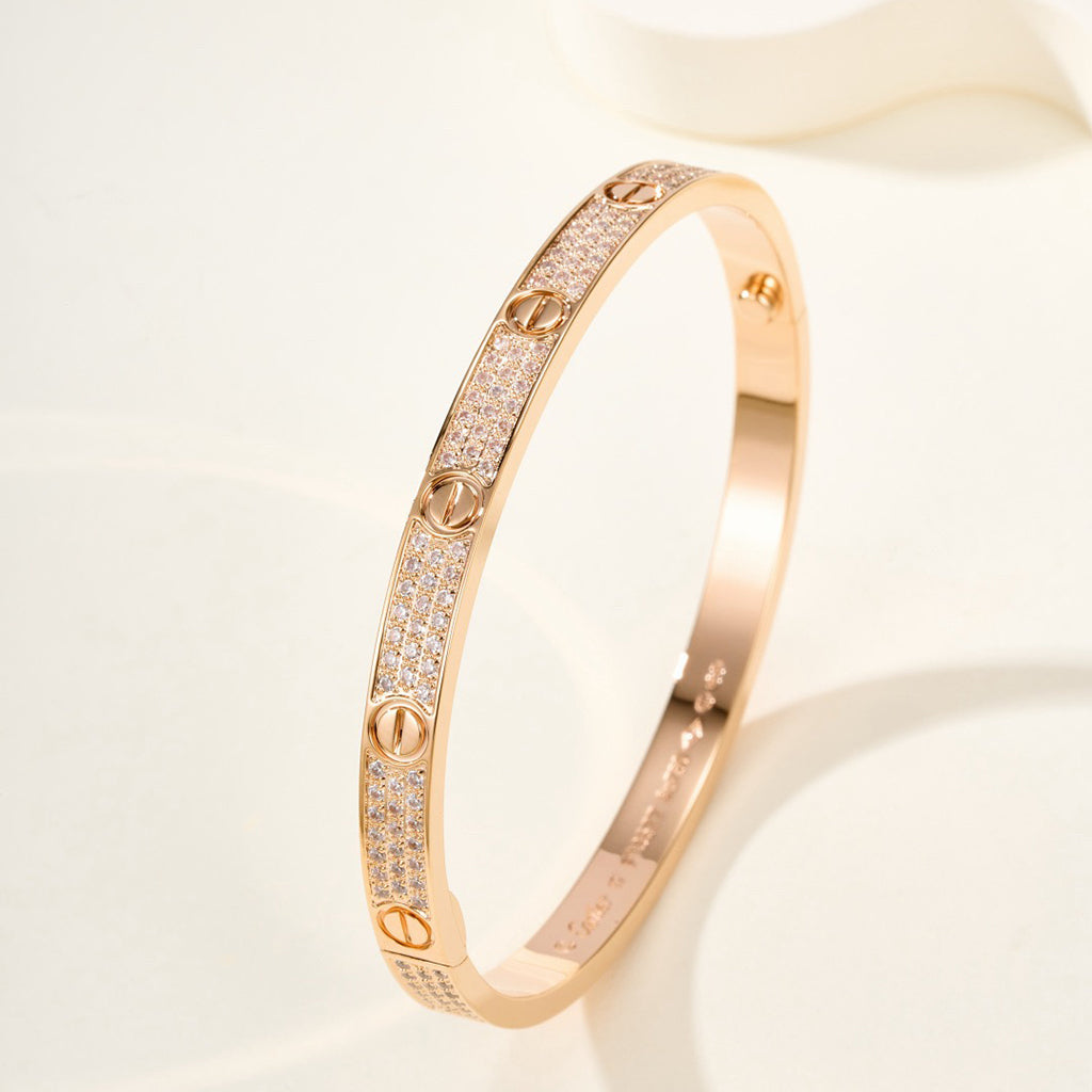 [Okajuri Jewelry] LOVE BRACELET 4.8MM DIAMOND-PAVED