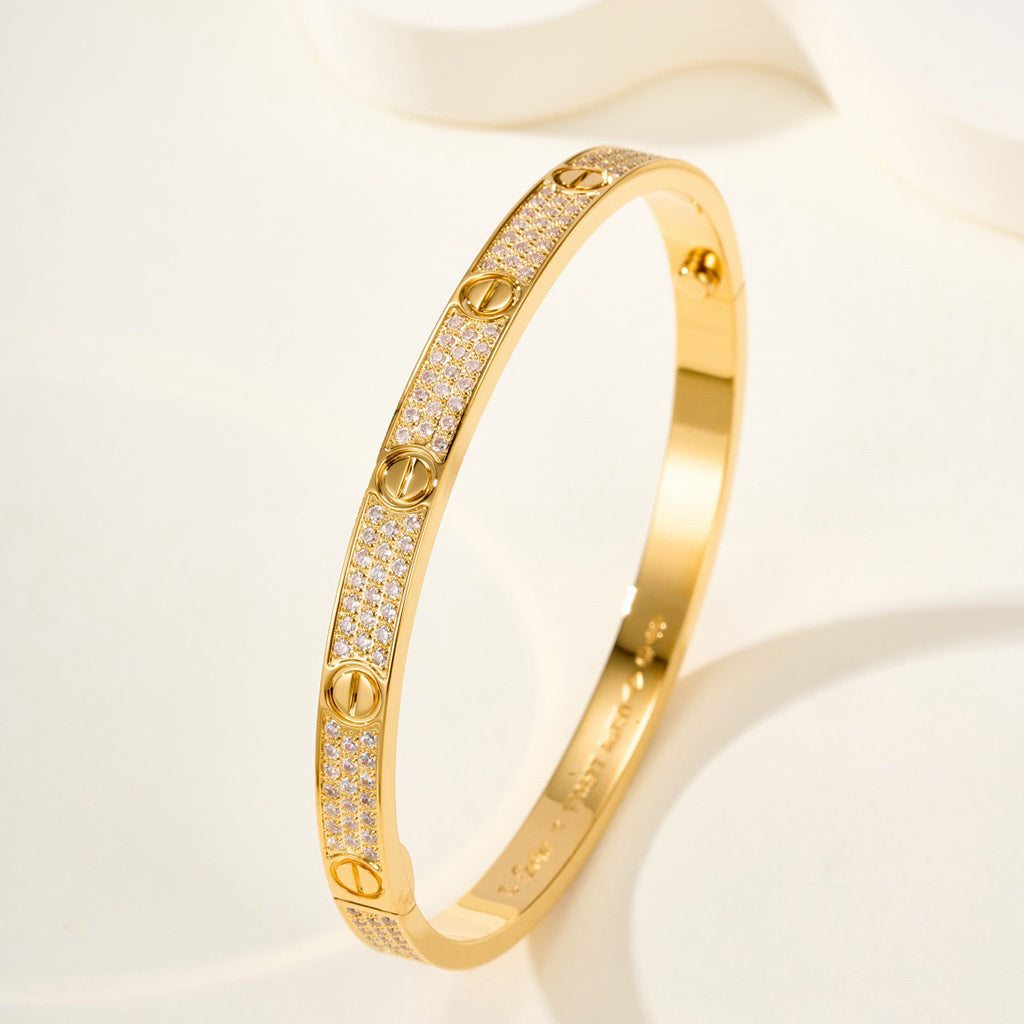 [Okajuri Jewelry] LOVE BRACELET 4.8MM DIAMOND-PAVED