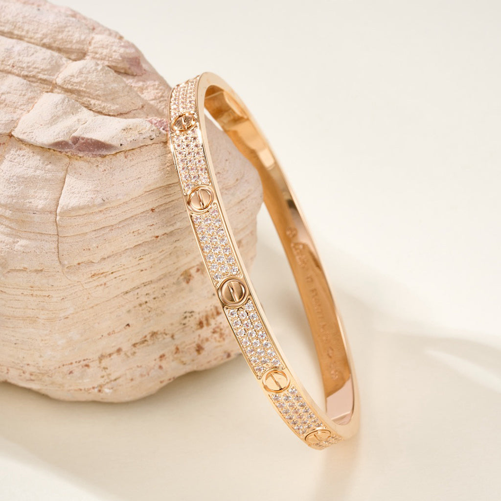 [Okajuri Jewelry] LOVE BRACELET 4.8MM DIAMOND-PAVED