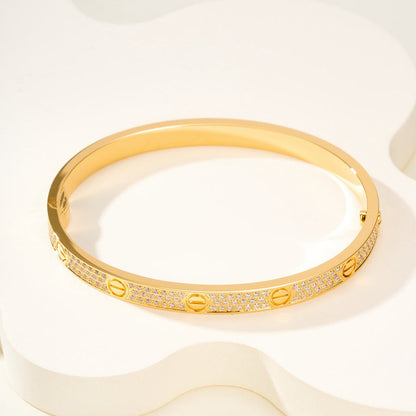 [Okajuri Jewelry] LOVE BRACELET 4.8MM DIAMOND-PAVED