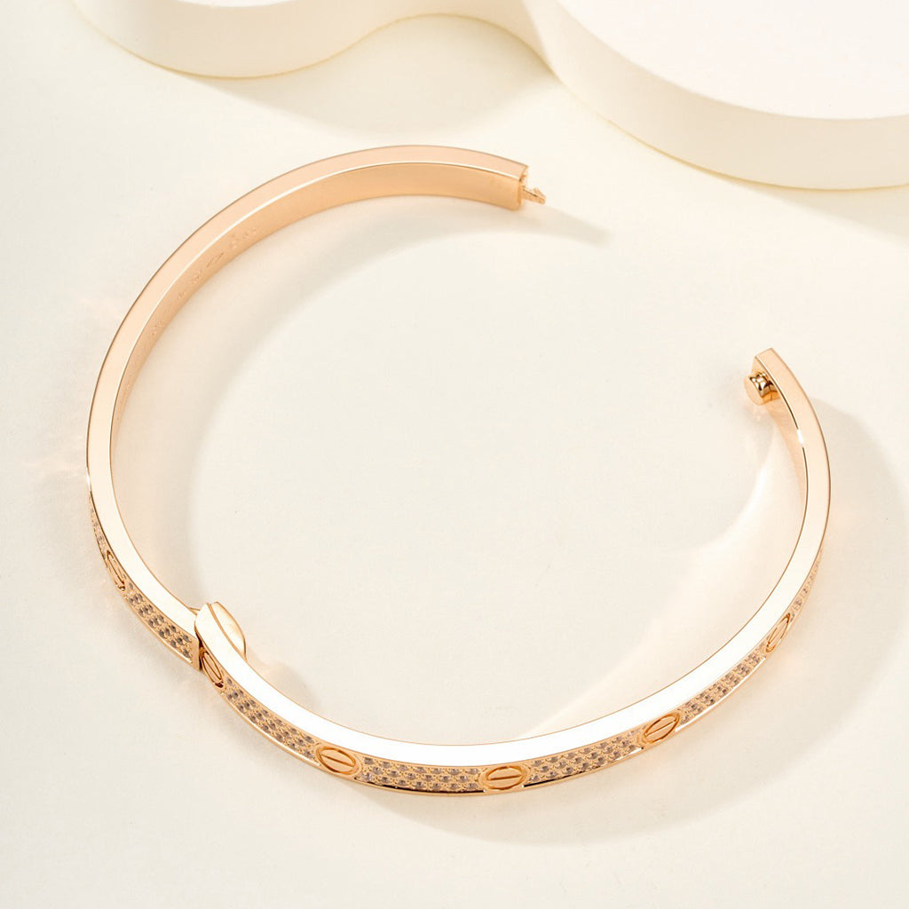 [Okajuri Jewelry] LOVE BRACELET 4.8MM DIAMOND-PAVED