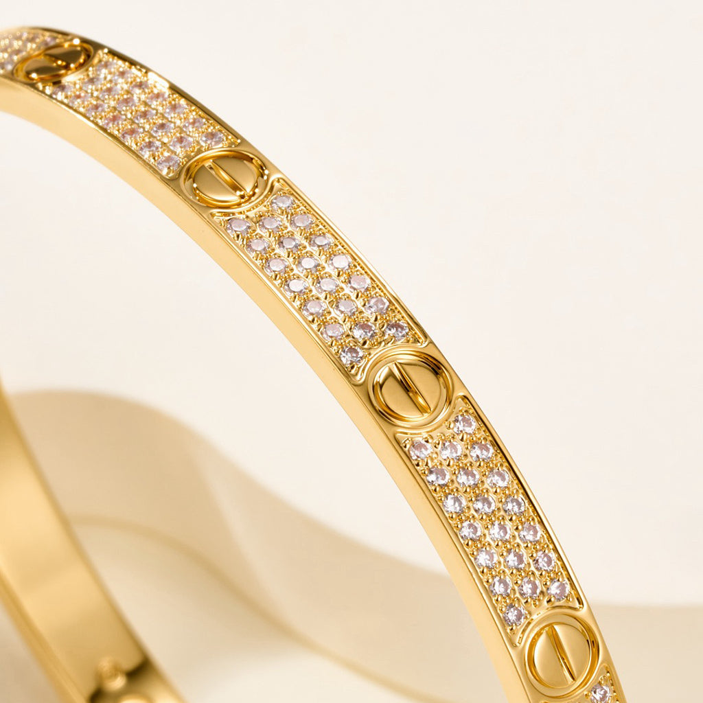 [Okajuri Jewelry] LOVE BRACELET 4.8MM DIAMOND-PAVED