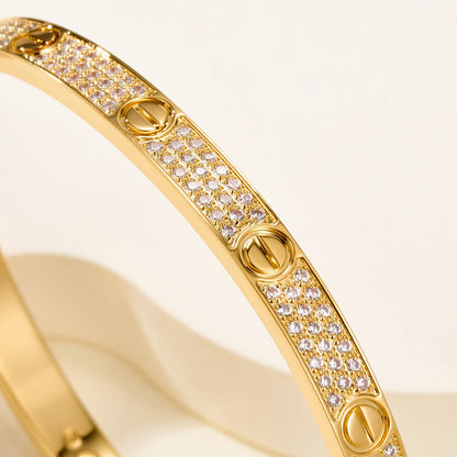 [Okajuri Jewelry] LOVE BRACELET 4.8MM DIAMOND-PAVED