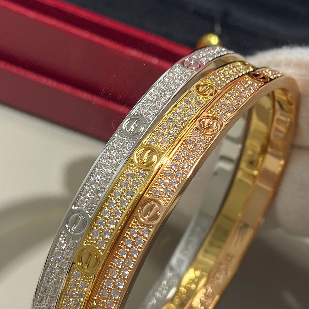 [Okajuri Jewelry] LOVE BRACELET 3.65MM DIAMOND-PAVED