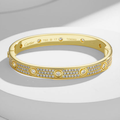 [Okajuri Jewelry] LOVE BRACELET 6.1MM DIAMOND-PAVED 10 BIG DIAMONDS