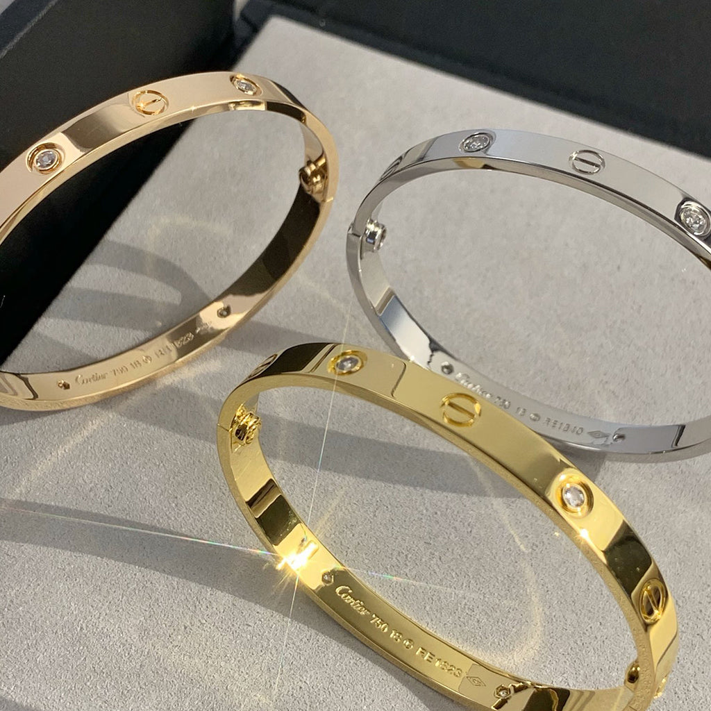 [Okajuri Jewelry] LOVE BRACELET 6.1MM 4 DIAMONDS