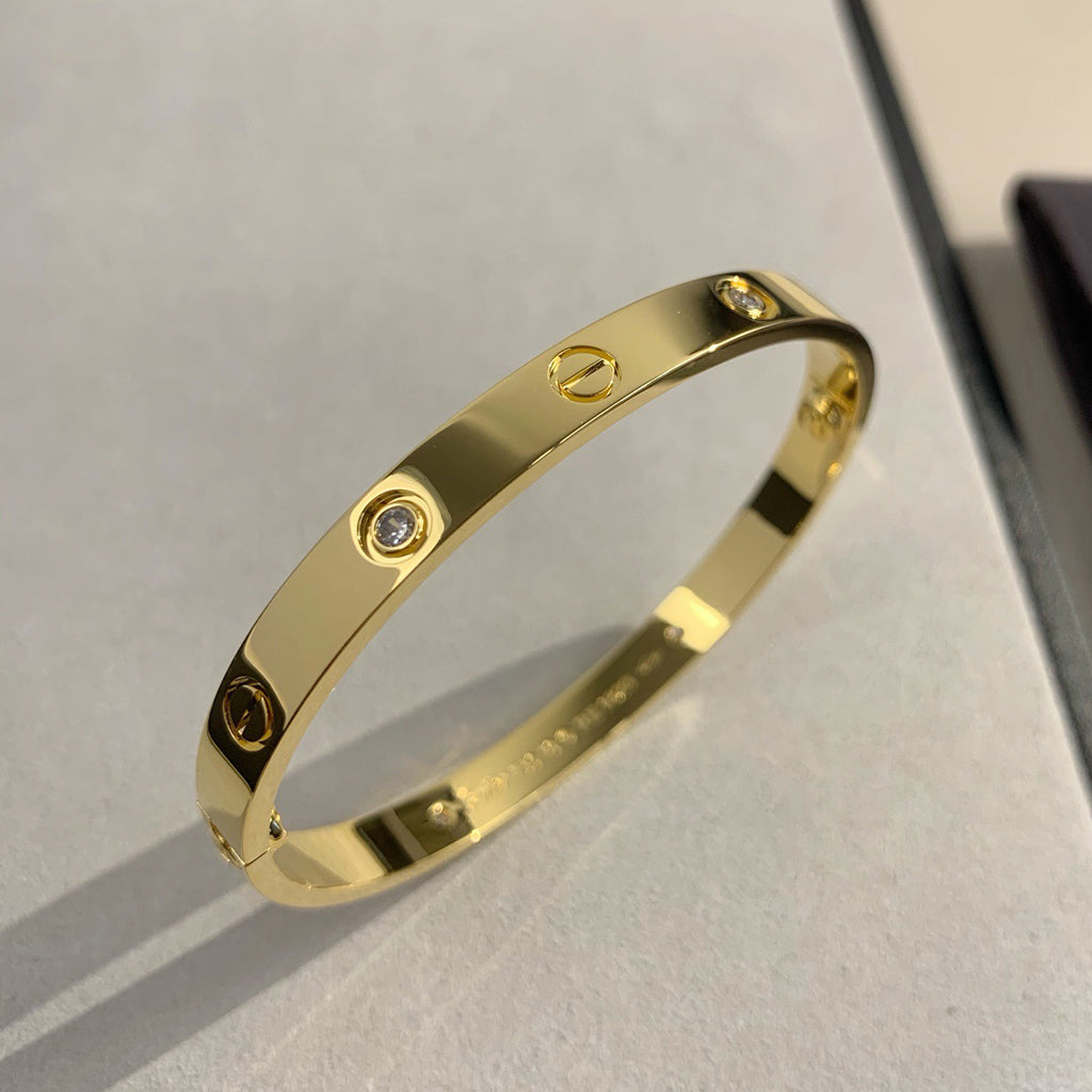 [Okajuri Jewelry] LOVE BRACELET 6.1MM 4 DIAMONDS