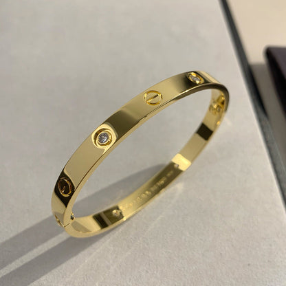 [Okajuri Jewelry] LOVE BRACELET 6.1MM 4 DIAMONDS