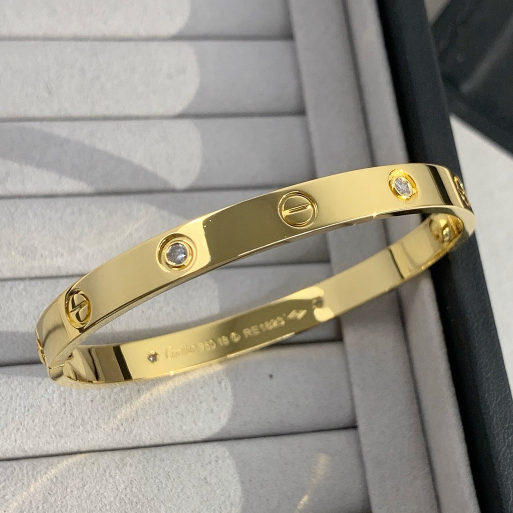 [Okajuri Jewelry] LOVE BRACELET 6.1MM 4 DIAMONDS