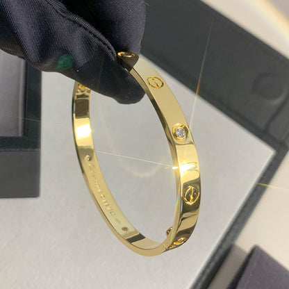 [Okajuri Jewelry] LOVE BRACELET 6.1MM 4 DIAMONDS