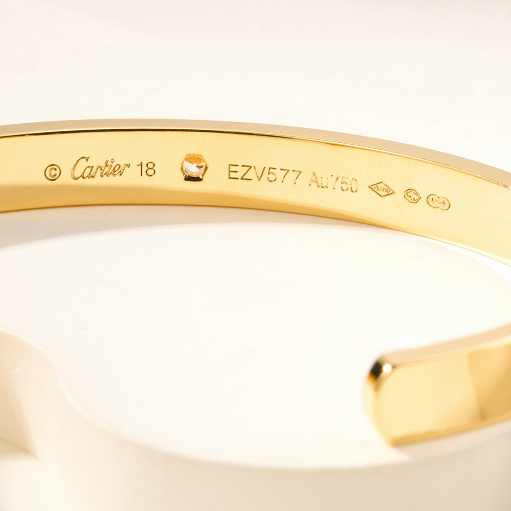 [Okajuri Jewelry] LOVE BRACELET 6.1MM 1 DIAMOND OPEN CUFF