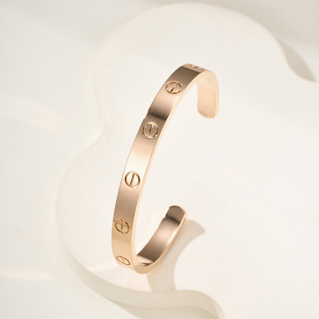 [Okajuri Jewelry] LOVE BRACELET 6.1MM OPEN CUFF