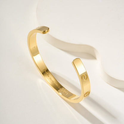 [Okajuri Jewelry] LOVE BRACELET 6.1MM OPEN CUFF